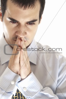 Business man pray