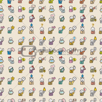seamless people icon pattern