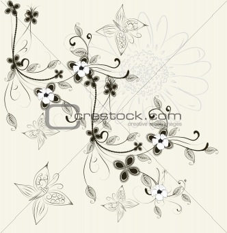 Floral greeting card 
