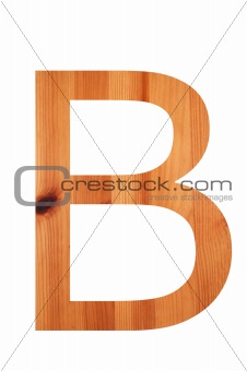 wood alphabet  B