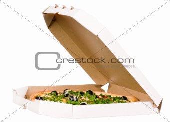 Pizza in carton box