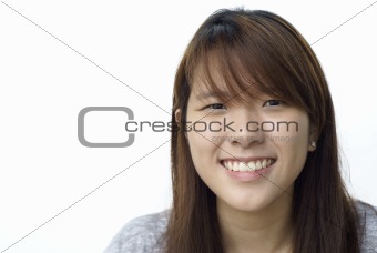 Happy smiling asian lady