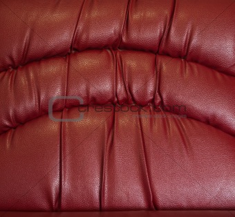 Crease of red leather