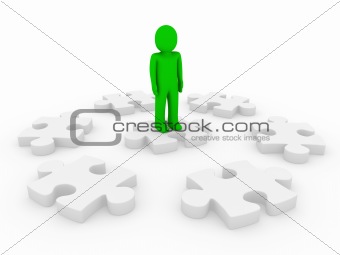 3d human puzzle circle