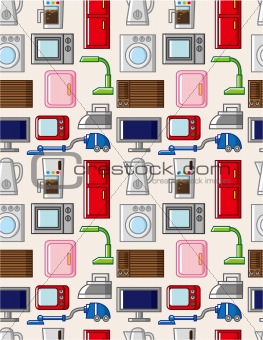seamless home appliances pattern