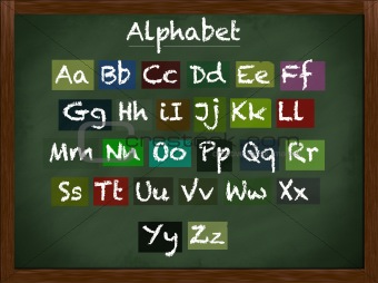 Lowercase and uppercase alphabet