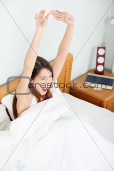 Young woman in the morning