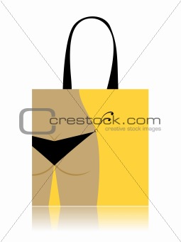Shopping bag design - bikini bottom