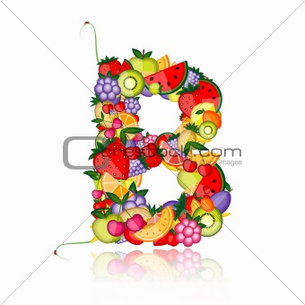 Fruit letter for your design. See others in my gallery