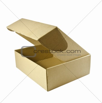 Cardboard box with a clipping path