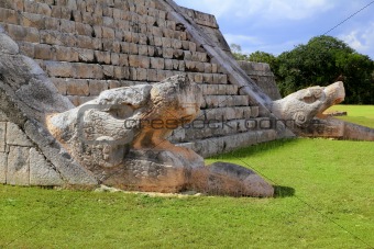  Kukulcan serpent El Castillo Mayan Chichen Itza