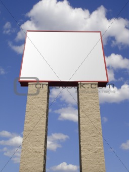 Blank advertising store signpost