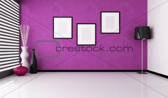 empty purple interior