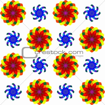 geometric seamless flowers pattern 2