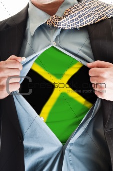 Jamaica flag on shirt