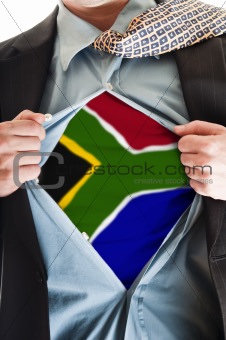 South Africa flag on shirt