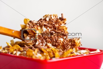 Corn flakes with chocolate