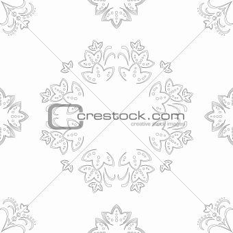 Abstract flower background, contour