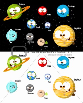 cartoon planets