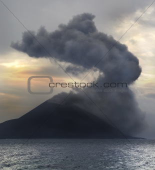 Volcano eruption.  Krakatau