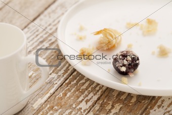 dessert gone - pastry crumbs