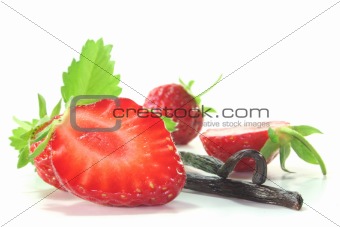 Strawberries with vanilla