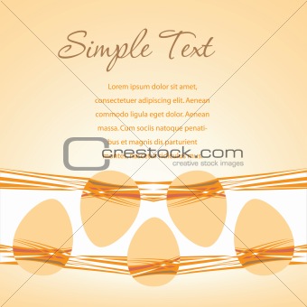 Easter greeting card with colorful, modern, Easter eggs