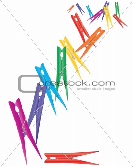 colorful pegs