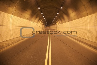 Road to the old tunel at night