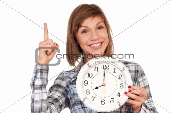 Girl with clock