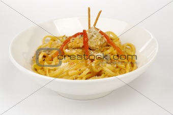 Fettuccine with Chicken and Mushrooms