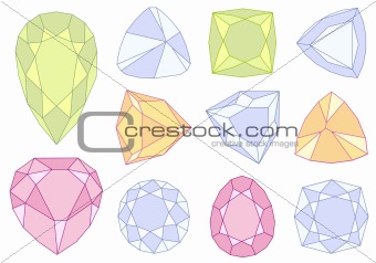gem stones, vector