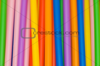 Lots of drinking straws of various colours