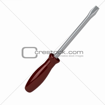3d rendered screw-driver