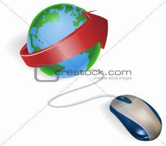 Mouse and arrow globe