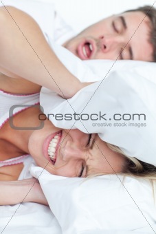 Young couple in bed 