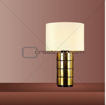 vector golden desk lamp