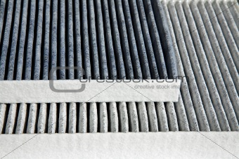 two different car cabin filters