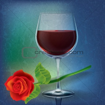 abstract grunge illustration with wineglass