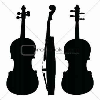 old violin silhouette sides