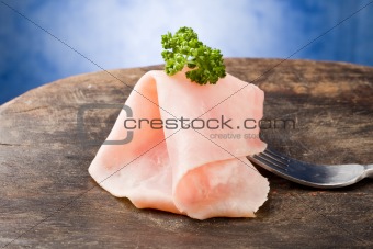 Ham Slice with parsley