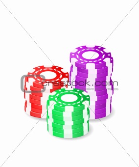 casino chips in stack