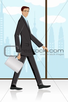 Man walking with Briefcase
