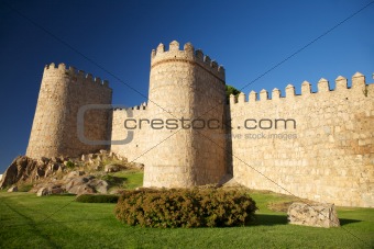 Avila city wall detail