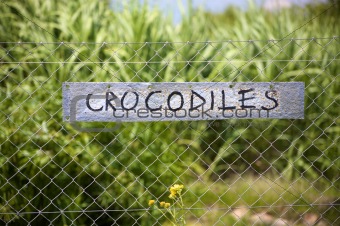 Crocodiles signboard