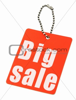 red sale tag isolated 