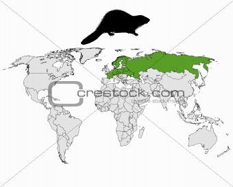 Distribution european beaver 