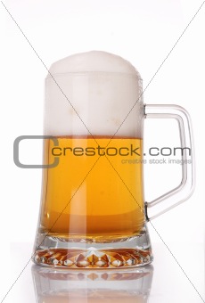 Glass of beer close-up 