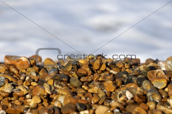 pebbles and sea