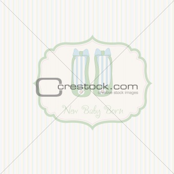 baby shower card with shoes